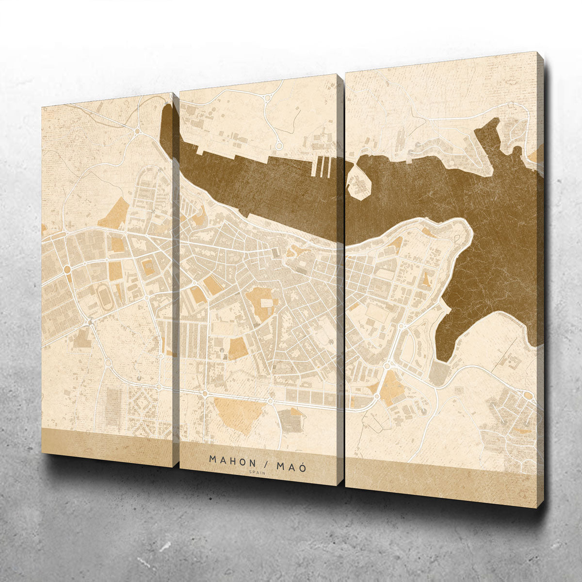 Exquisite Mahon Map Wall Art by Blursbyai