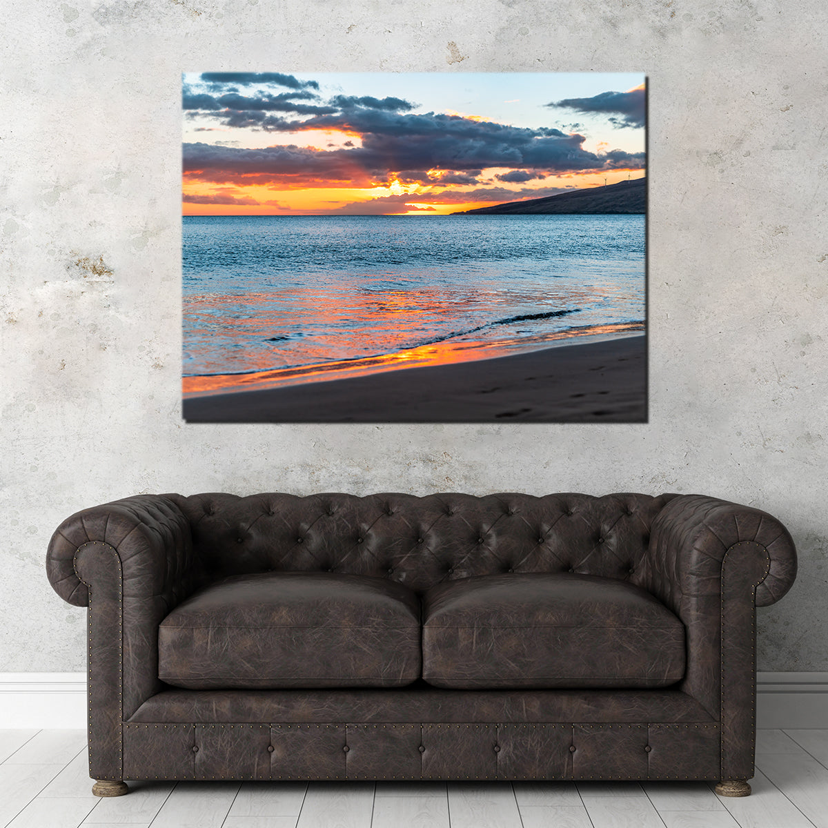 Stunning Sunset Over the Beach Wall Art by Lucas Moore
