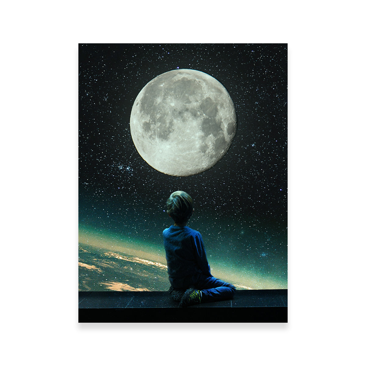 Stunning Moon Boy Bocah Wall Art by RAPart