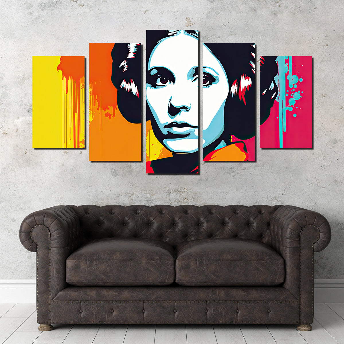 Leia Warhol Inspired Contemporary Wall Art by Ralph & Laura Design