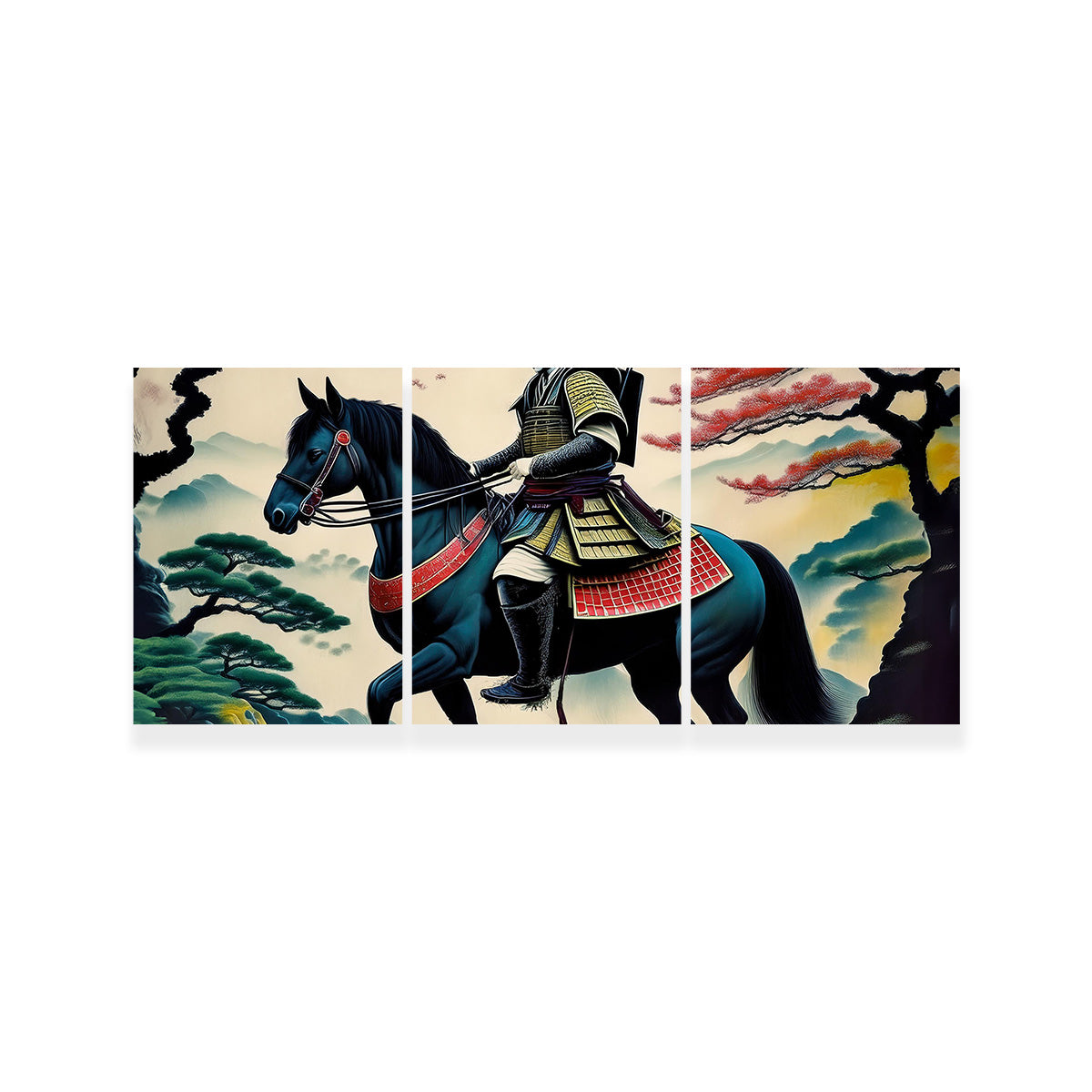 Stunning Contemporary Samurai Art Wall Decor Canvas