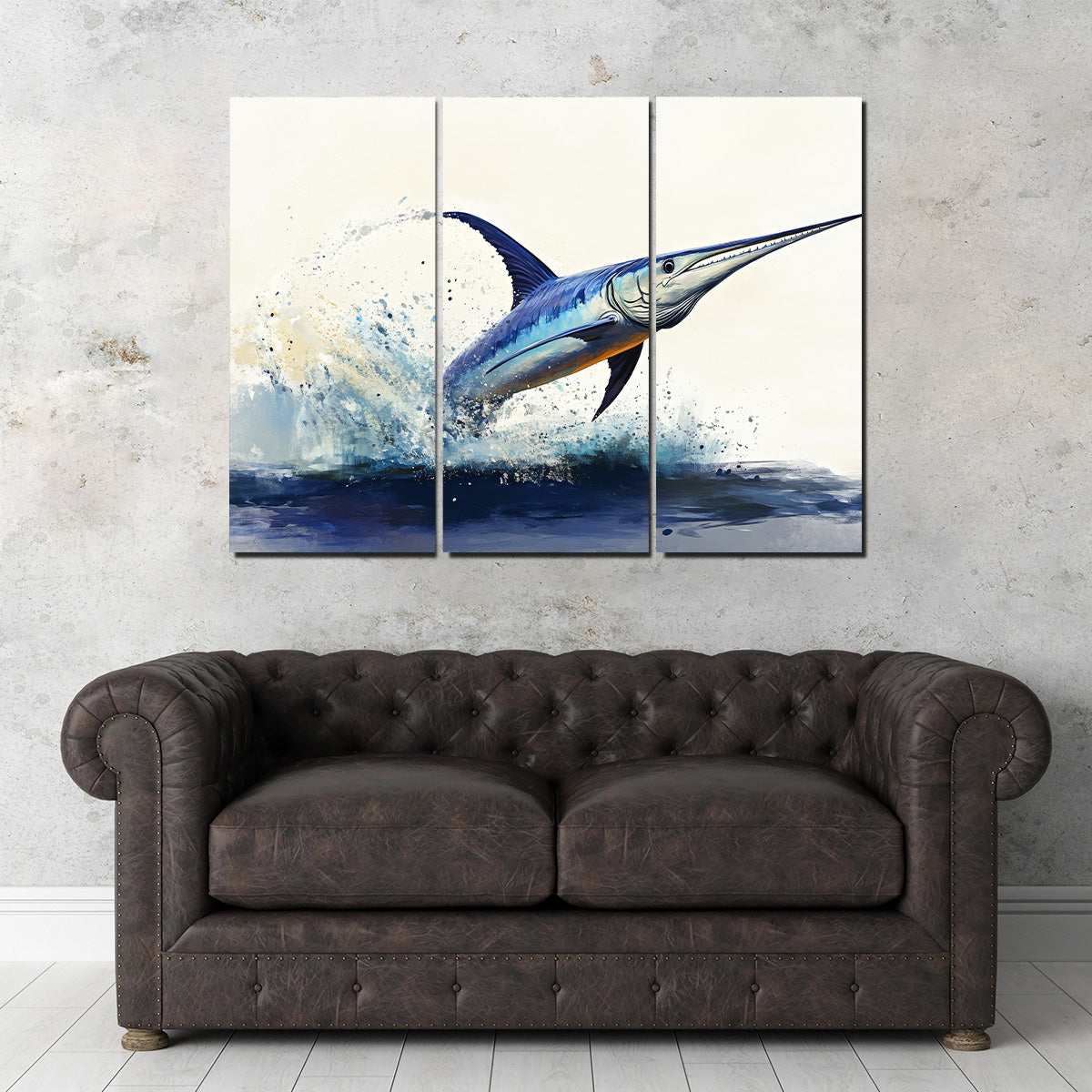 Eye-Catching Jumping Swordfish Wall Art for Stunning Home Decor