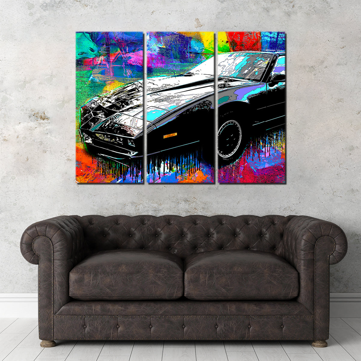 Knight Rider Wall Art - Stunning Handmade Canvas Print
