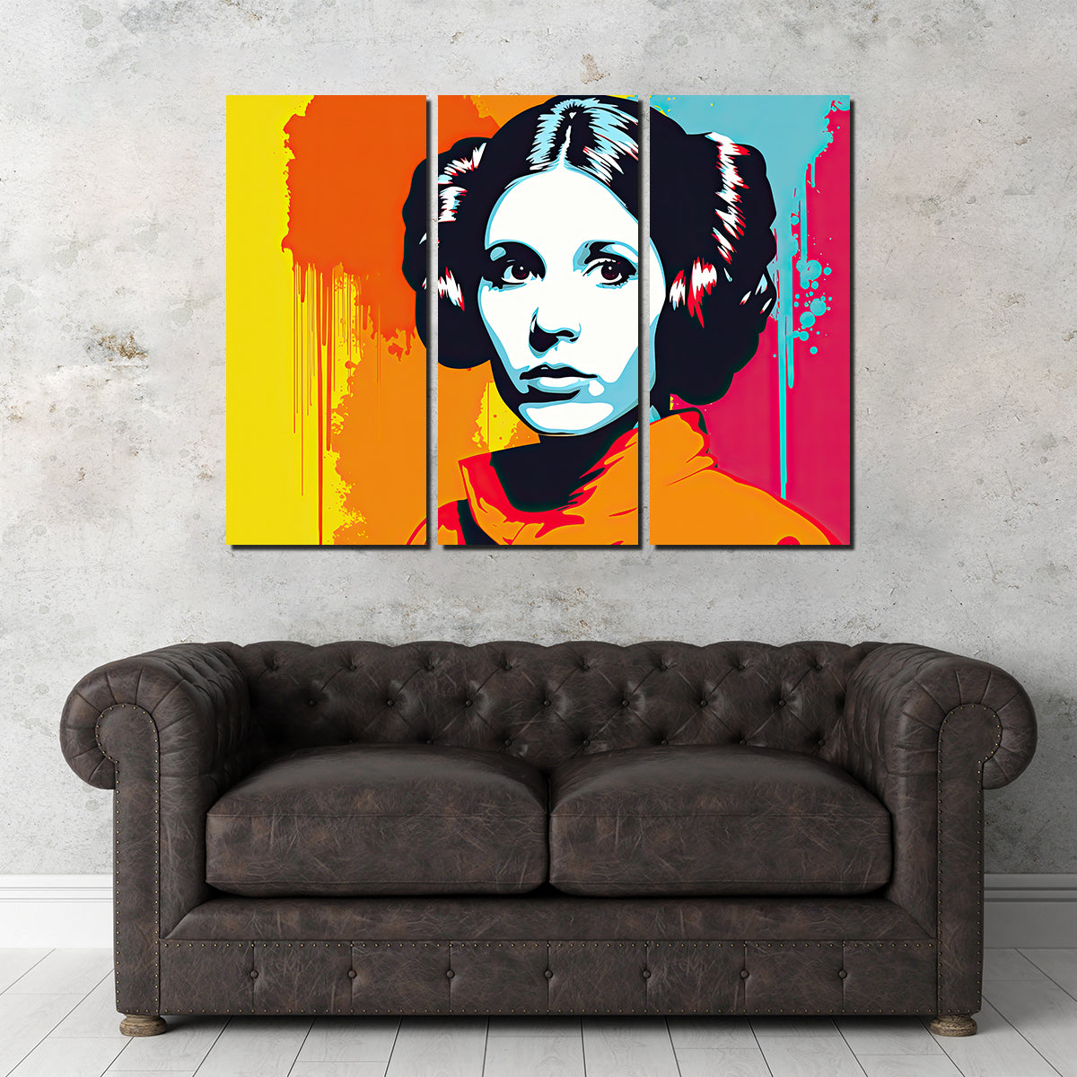 Leia Warhol Inspired Contemporary Wall Art by Ralph & Laura Design