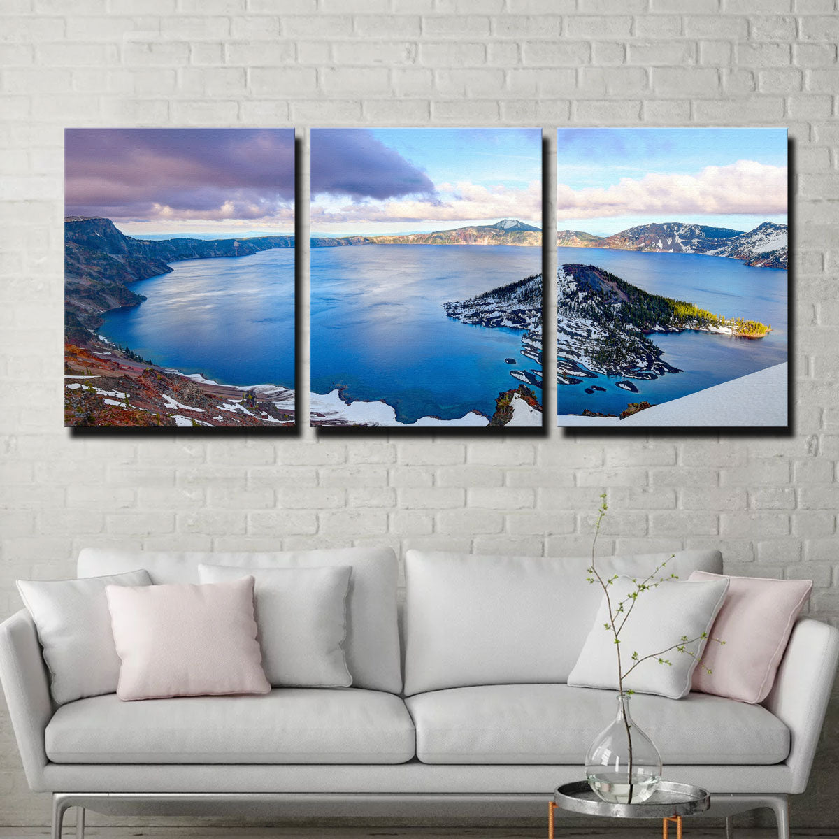 Stunning Crater Lake Wall Art - Museum-Quality Canvas on Sustainable Pine Frames