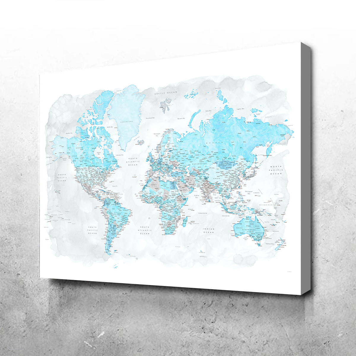 Exquisite World Map 44 Wall Art by Blursbyai