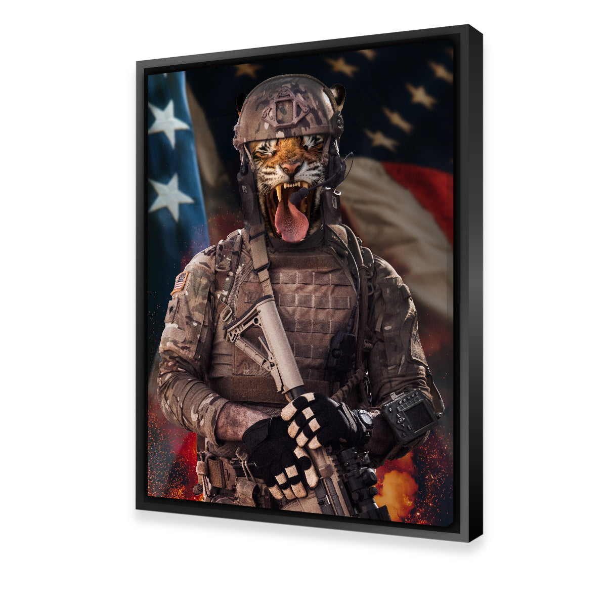 Stunning Cry Tiger Soldier Wall Art by INDOARC