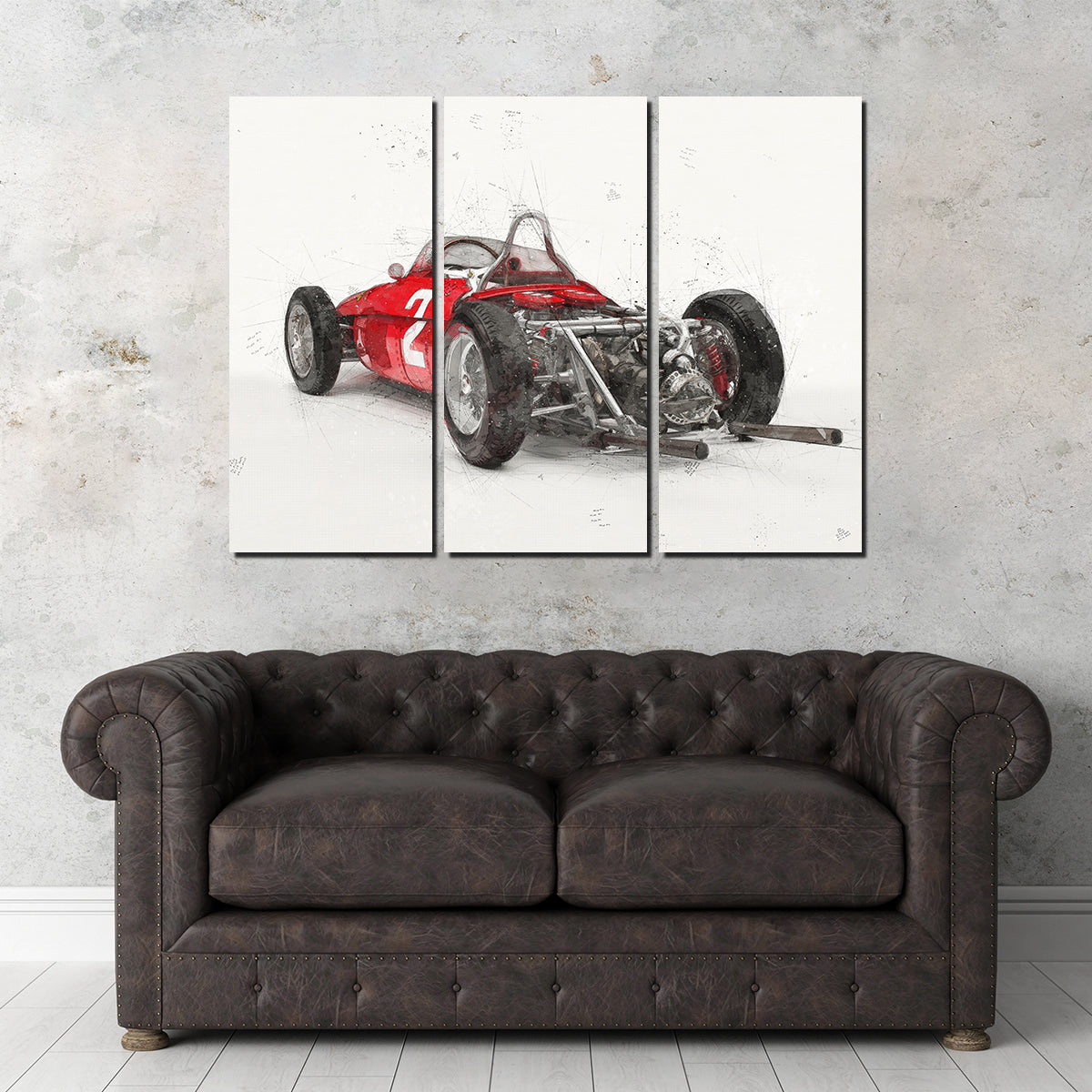 Exquisite Ferrari 156 Rear Wall Art by Stephen Chambers