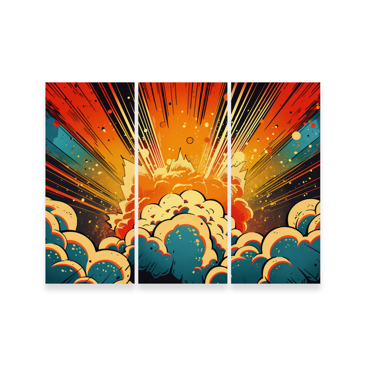 Explosive Comic Book - Museum Quality Canvas Print