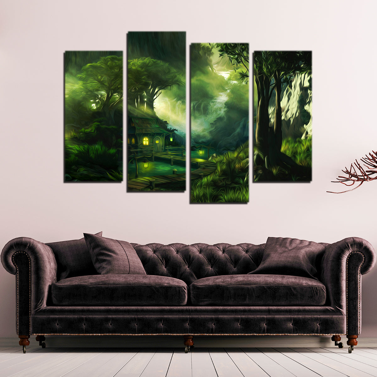 Stunning Woodland Cottage Wall Art by George Sorin
