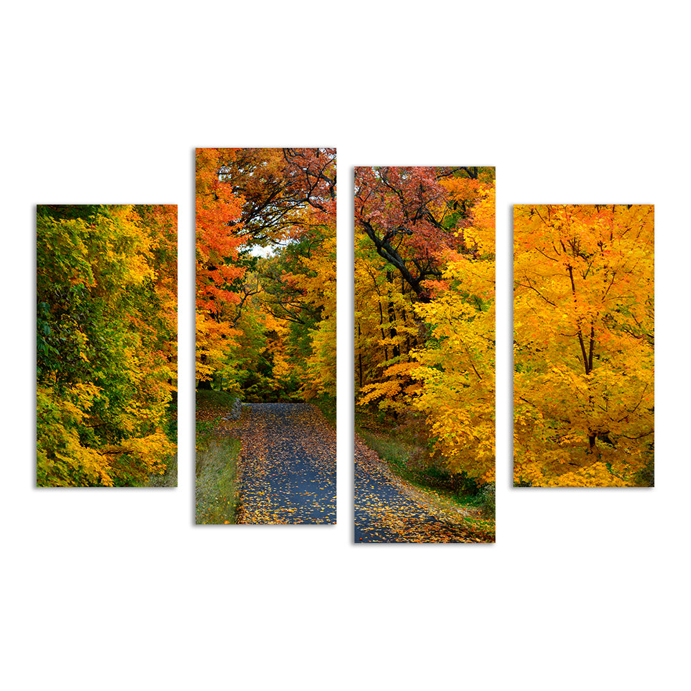 Breathtaking Lake Geneva Wisconsin Fall Road Wall Art for Stunning Home Decor