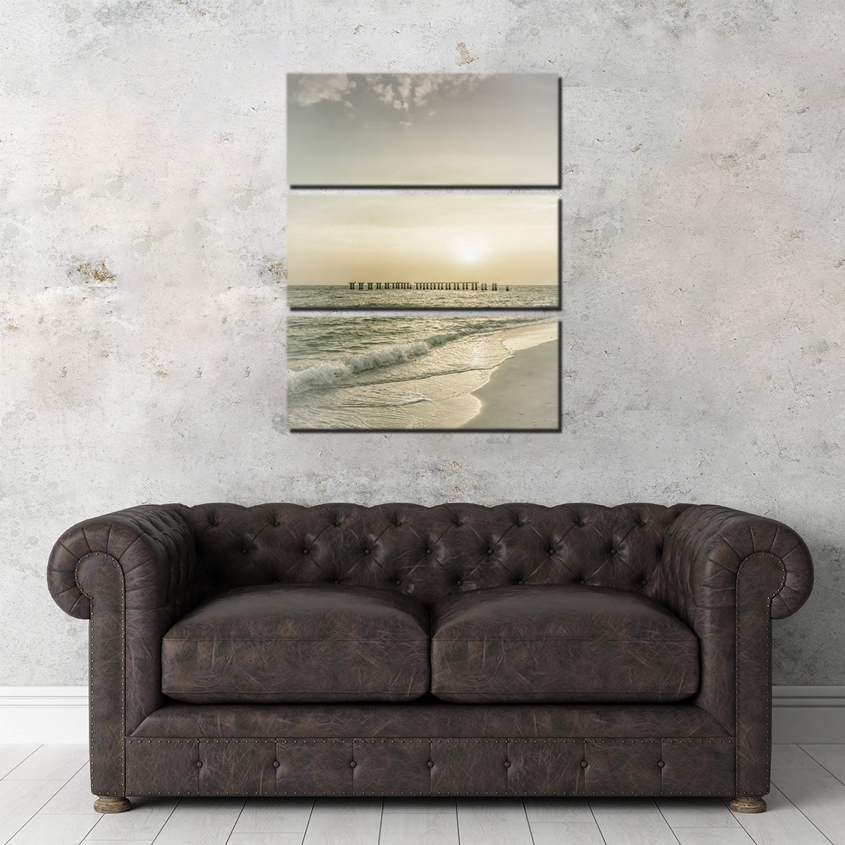 Exquisite Vintage Gasparilla Island Sunset Wall Art by Melanie Viola