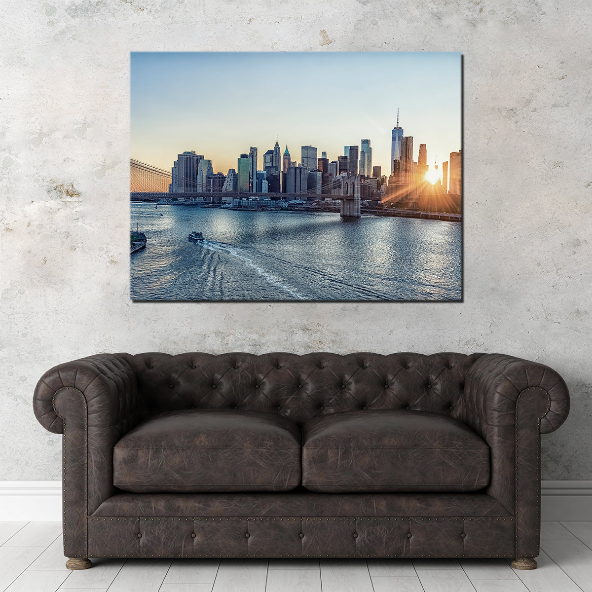 Stunning Sunset In New York Wall Art for Home Decor