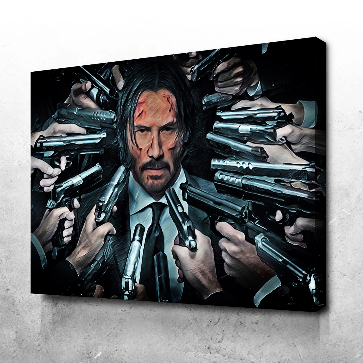 John Wick Themed Wall Art - Premium Museum Quality Canvas Print