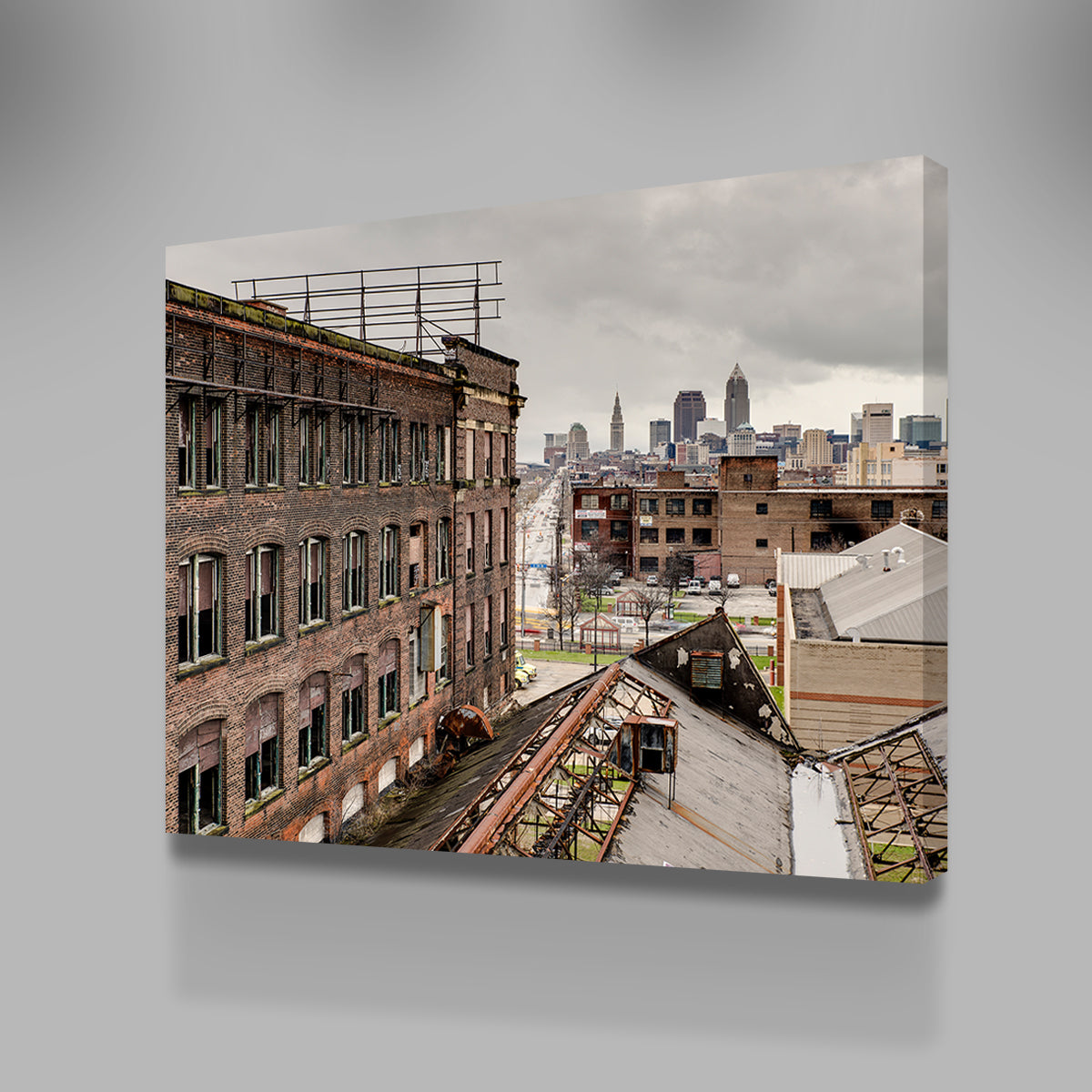 Stunning Warner & Swasey Wall Art Overlooking Cleveland - Ideal Decor for Your Space
