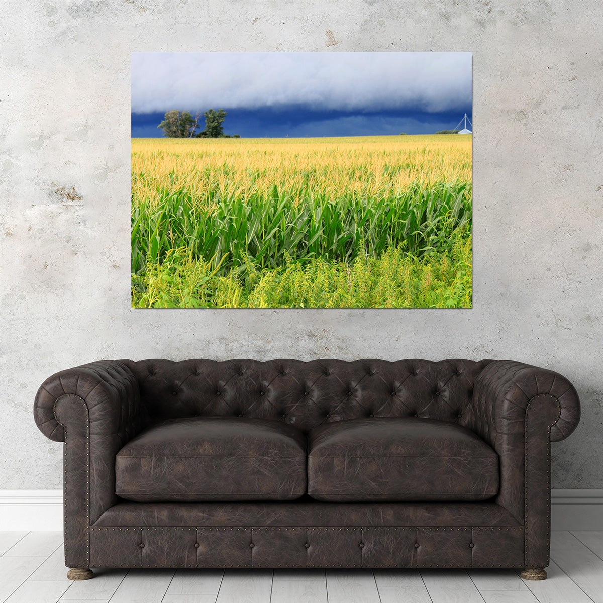 Stunning Thunderstorm Over Illinois Cornfield Wall Art for Home Decor