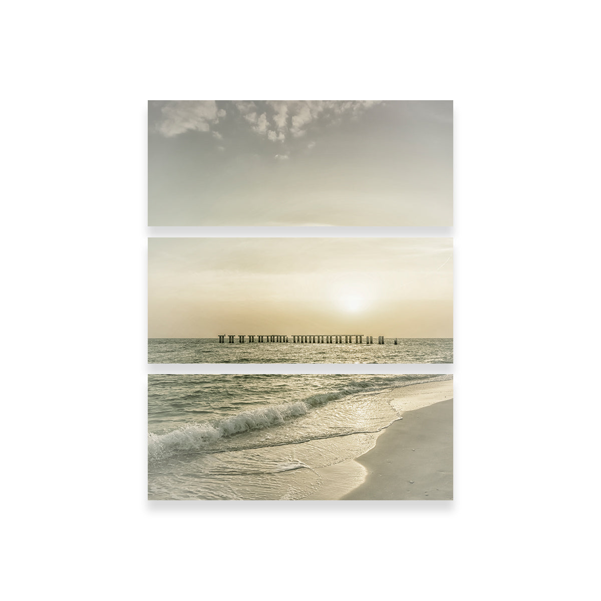 Exquisite Vintage Gasparilla Island Sunset Wall Art by Melanie Viola