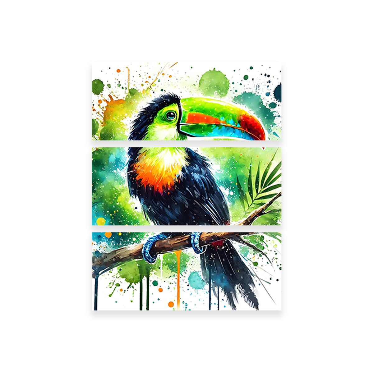 Exquisite Toucan Paint Drip Wall Art for Stunning Home Decor