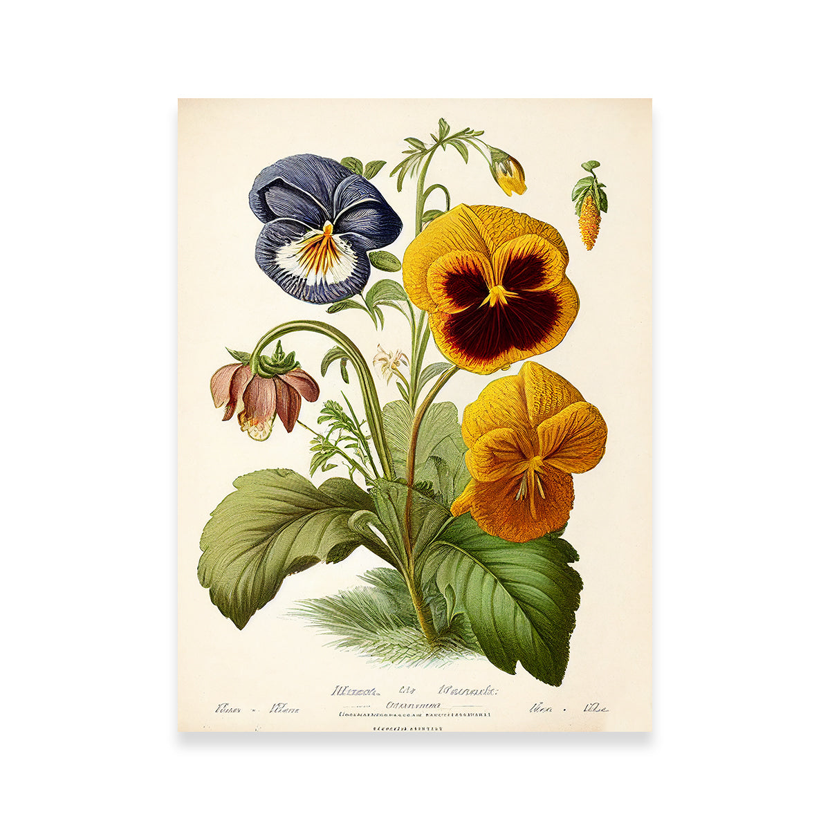 Exquisite Vintage Botanical Print Series 9 Wall Art by Jennifer Hotai