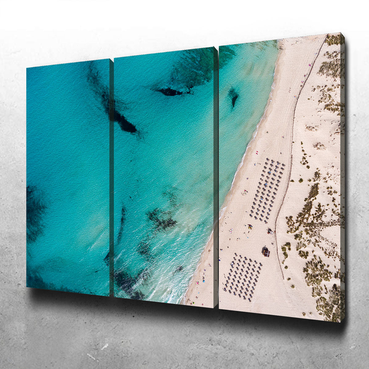 Stunning Umbrella Beach Wall Art by Karolis Janulis