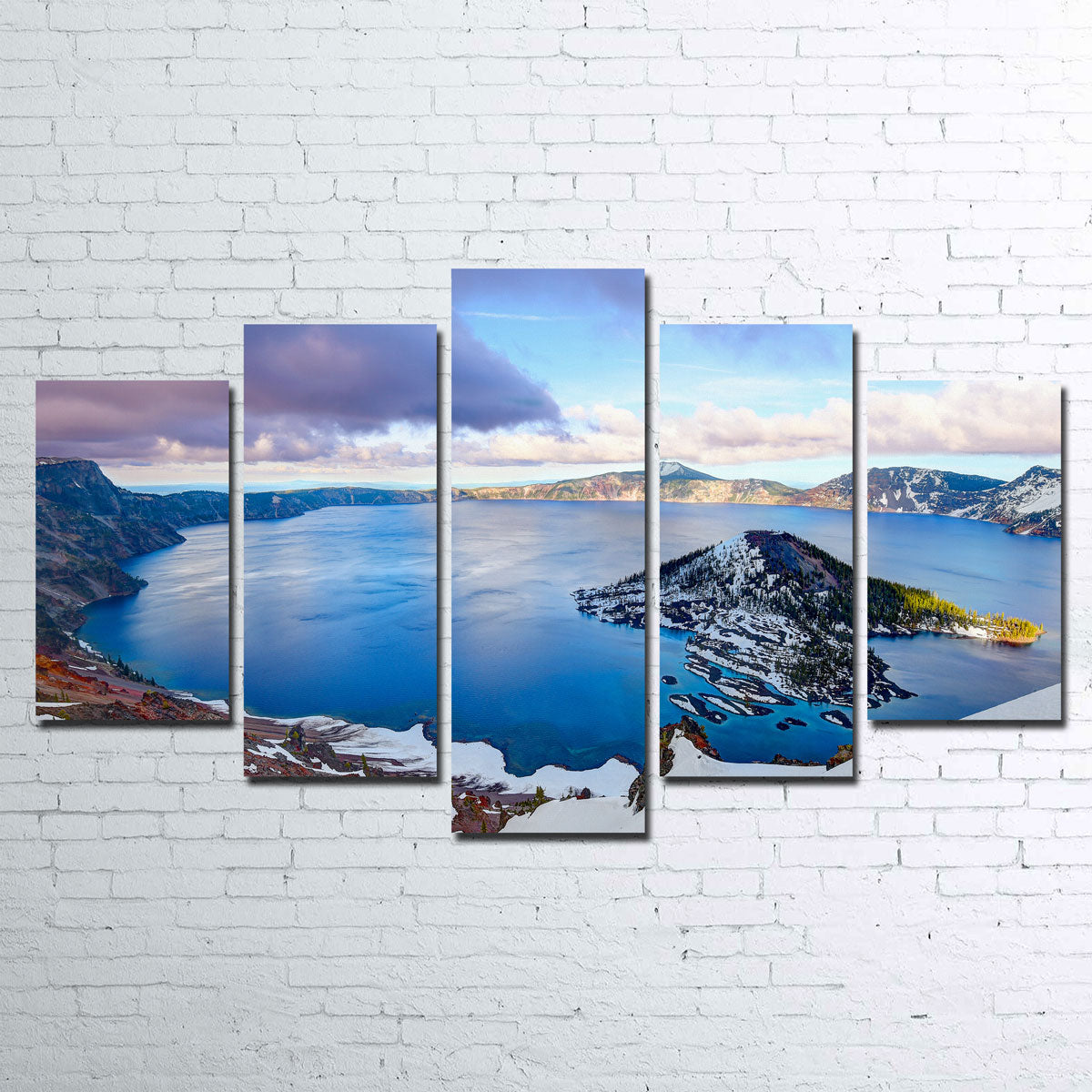 Stunning Crater Lake Wall Art - Museum-Quality Canvas on Sustainable Pine Frames