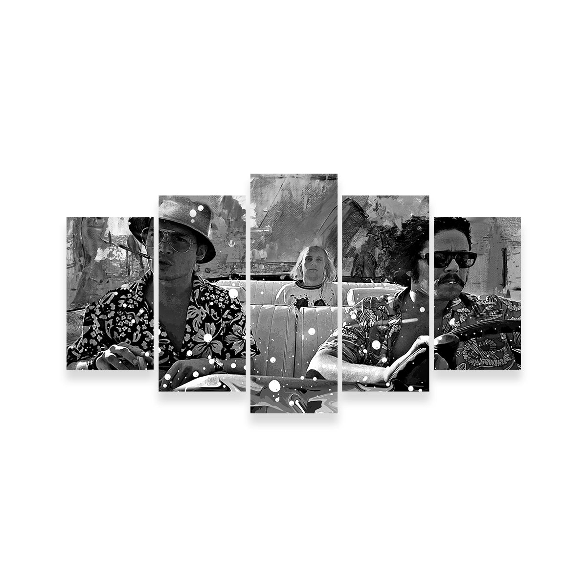 Striking Fear and Loathing Grayscale Wall Art for Stunning Decor