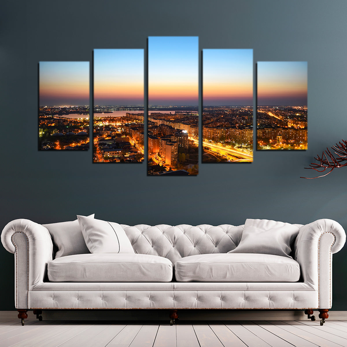 Stunning Bucharest Lights Wall Art for Home Decor
