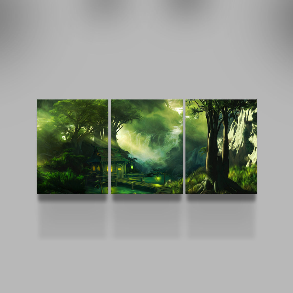 Stunning Woodland Cottage Wall Art by George Sorin