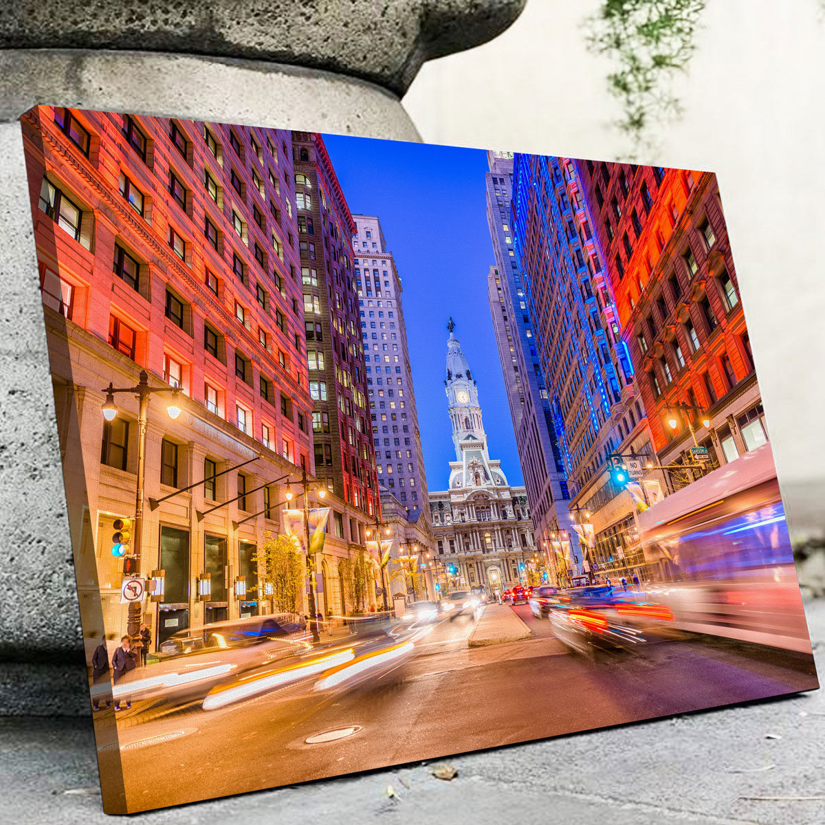 Stunning Broad Street with City Hall Wall Art for Home Decor