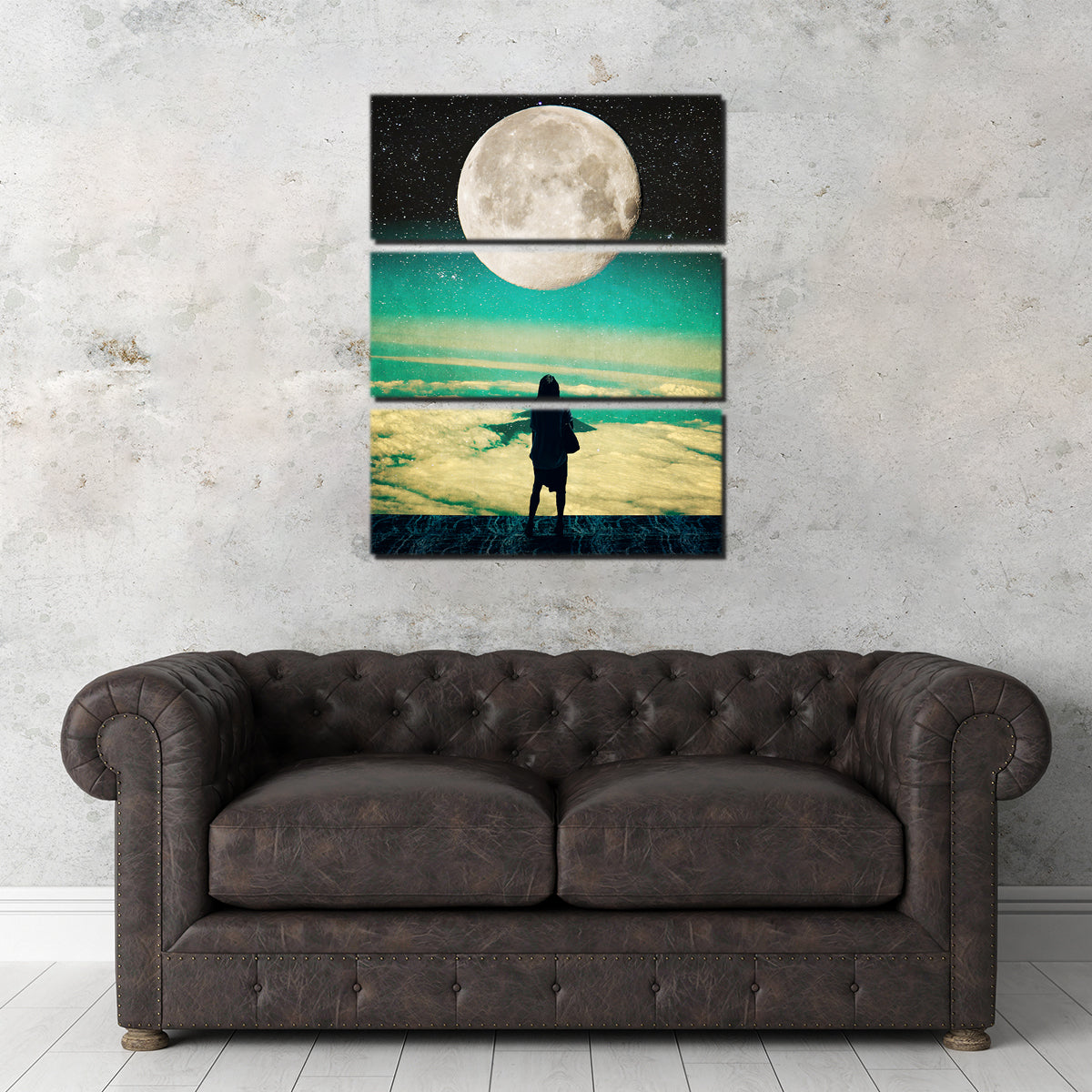 Lady Moon No Idea Stunning Wall Art by RAPart
