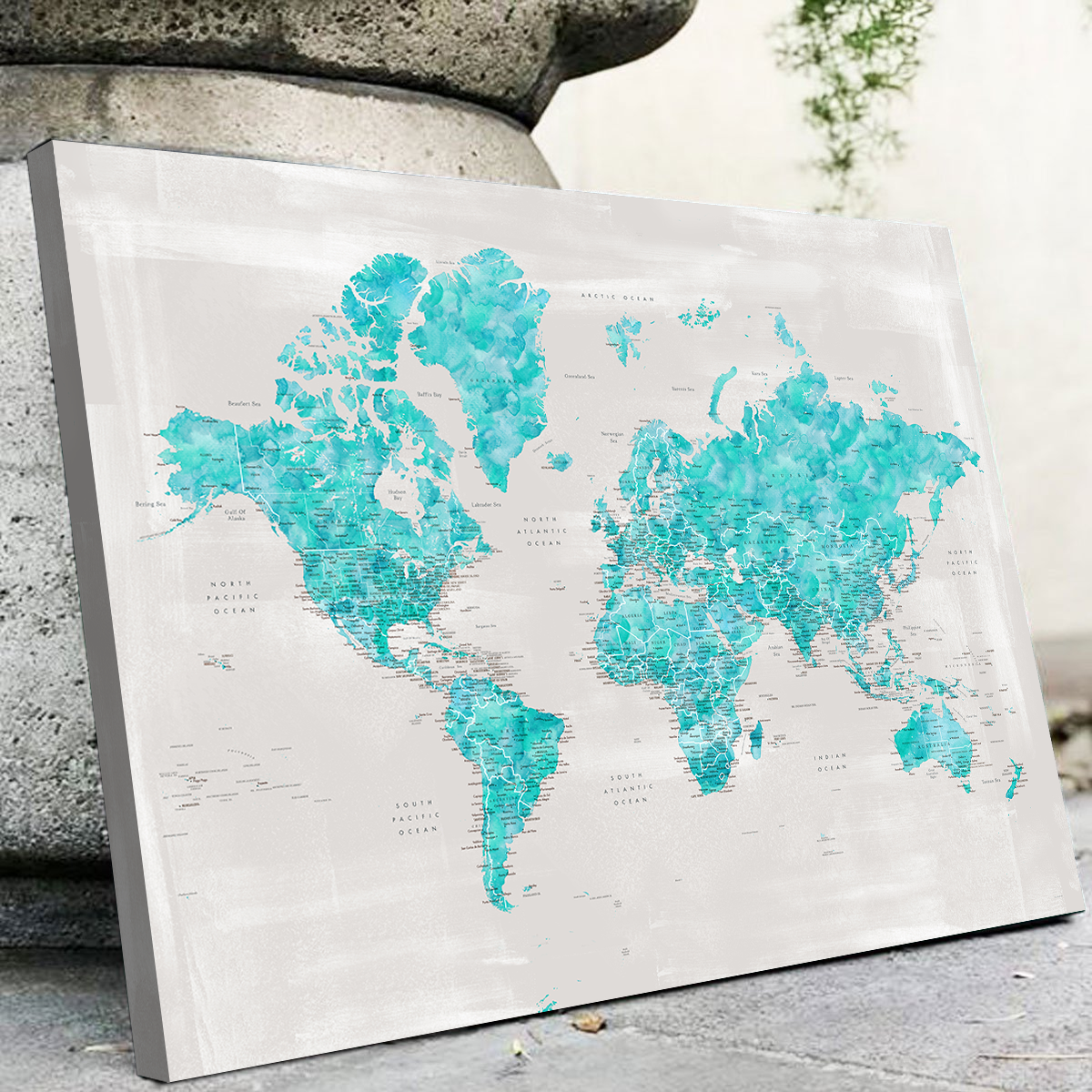 Stunning World Map 27 Wall Art for Home Decor
