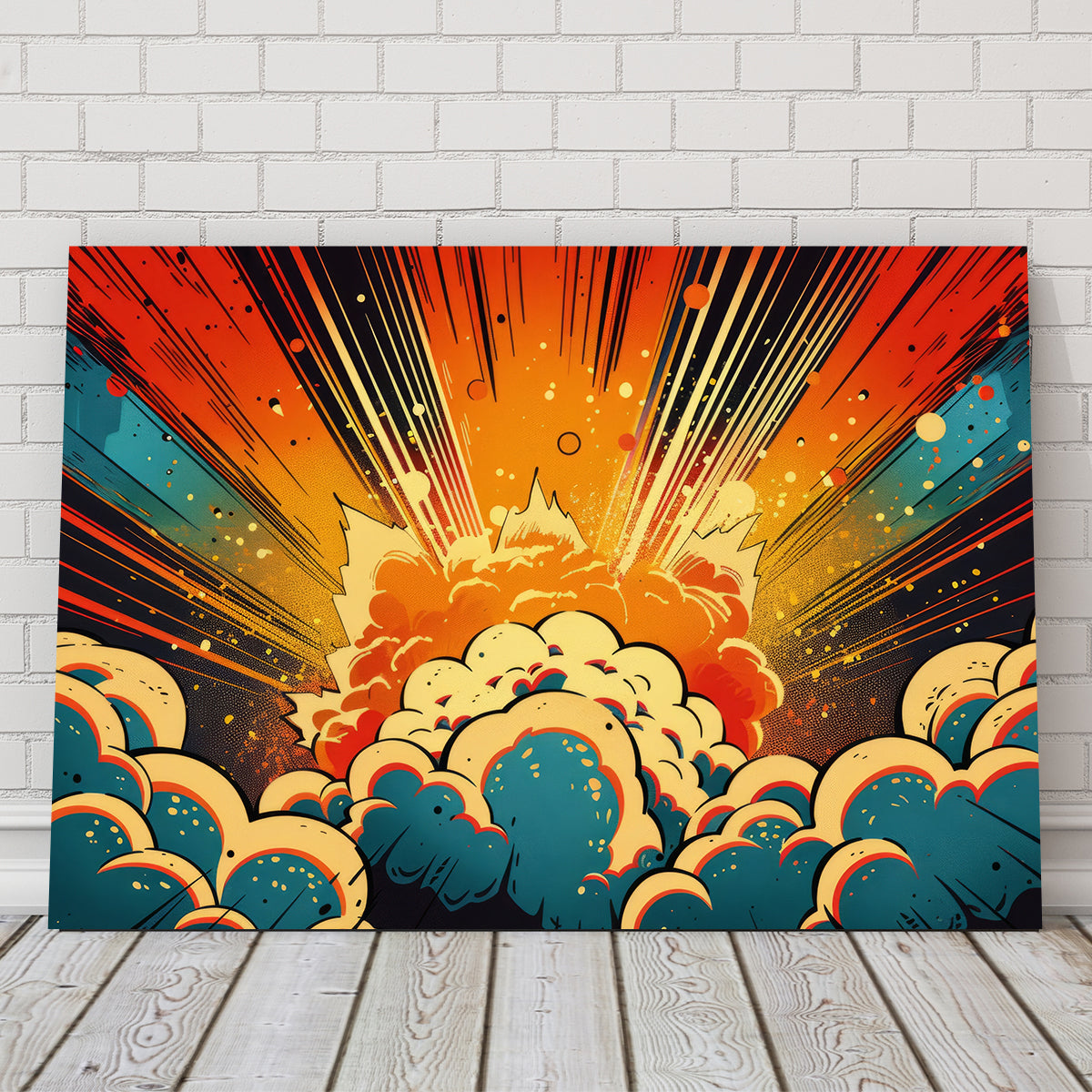 Explosive Comic Book - Museum Quality Canvas Print