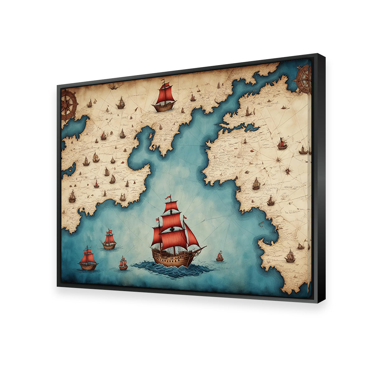 Exquisite Medieval Nautical Map Wall Art for Stunning Home Decor