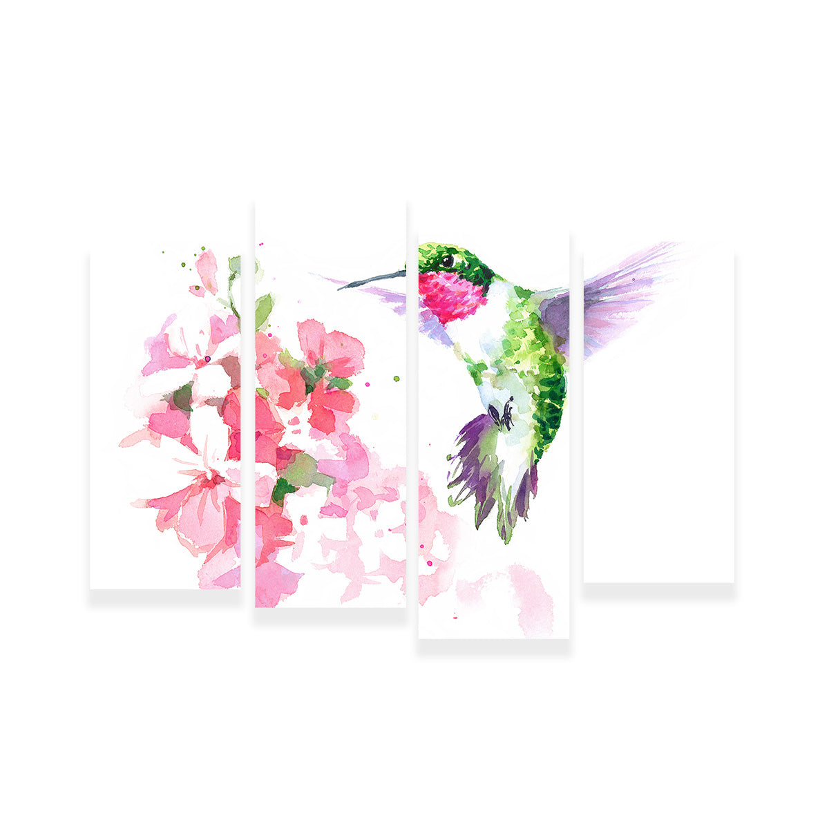 Stunning Watercolor Hummingbird Wall Art for Home Decor