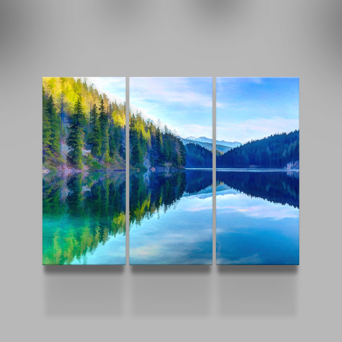 Stunning Mountain Lakeshore Wall Art by Denise Dundon