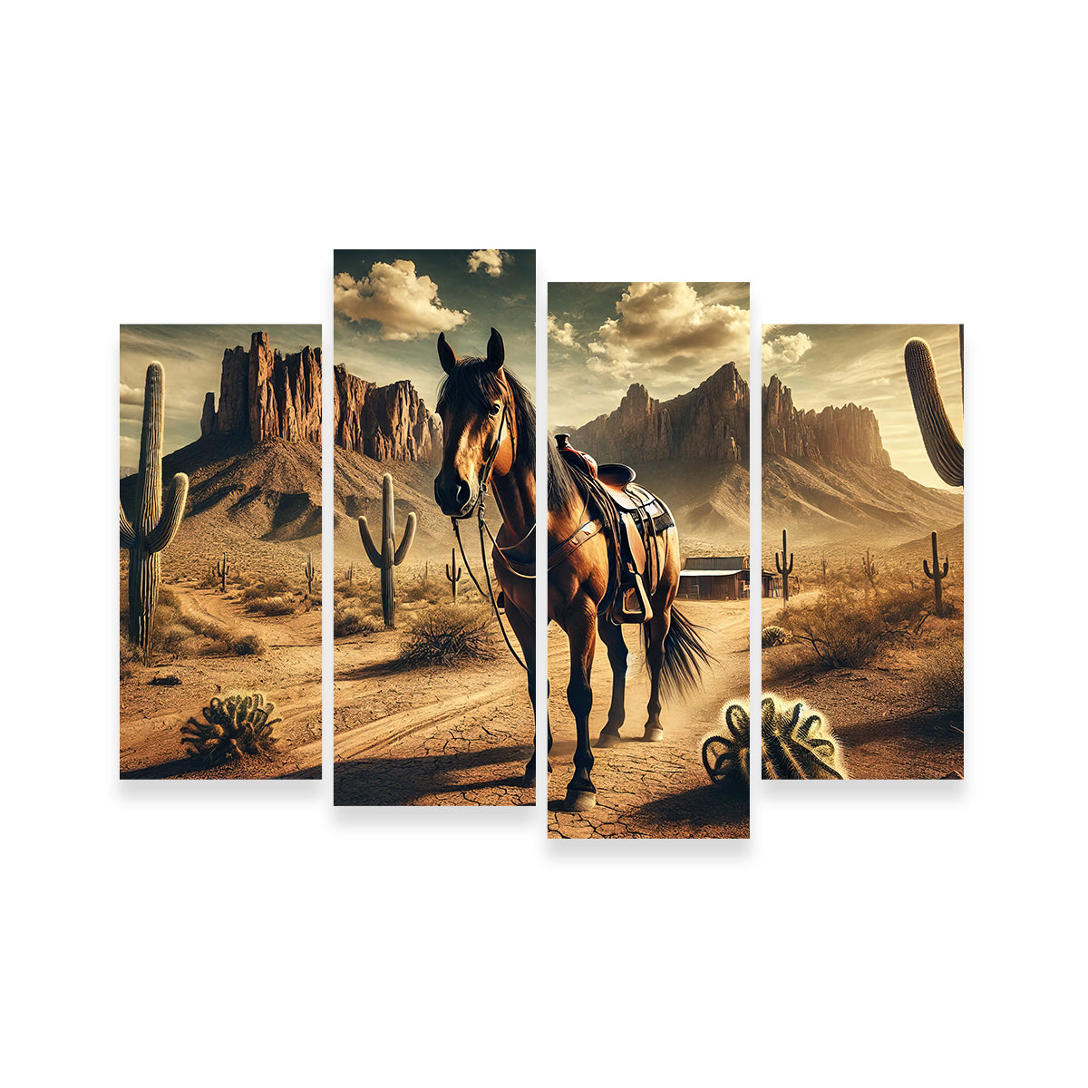Exquisite Wild West Quarter Horse Wall Art for Stunning Decor