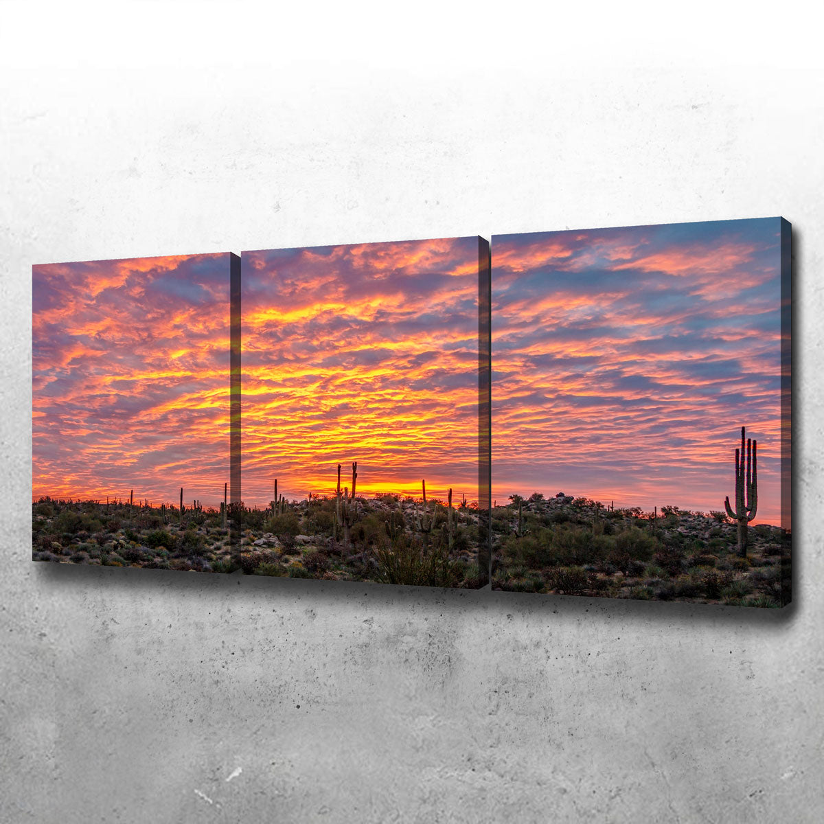 Stunning Vibrant Arizona Desert Sunrise Wall Art for Home Decor
