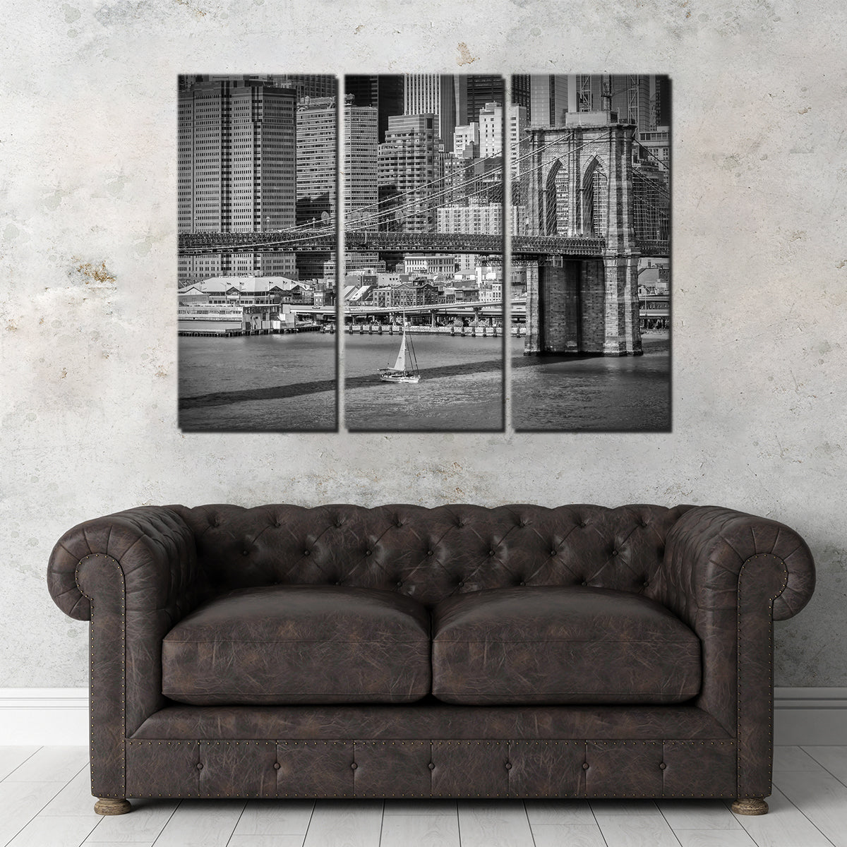 Stunning Brooklyn Bridge & Manhattan Skyline Wall Art by Melanie Viola
