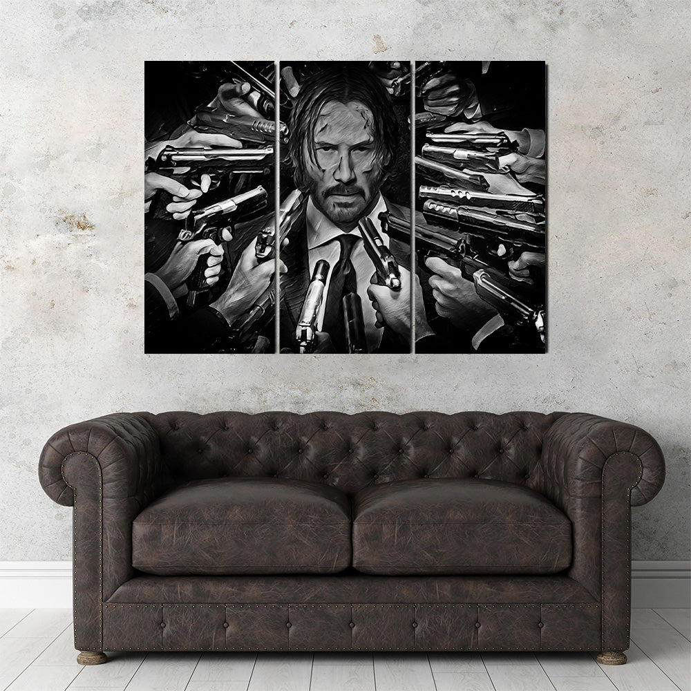 John Wick Inspired Grayscale Wall Art for Stunning Home Decor