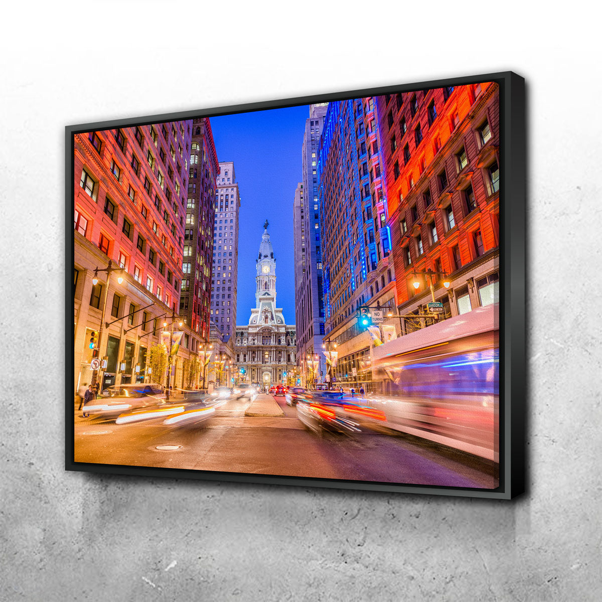 Stunning Broad Street with City Hall Wall Art for Home Decor