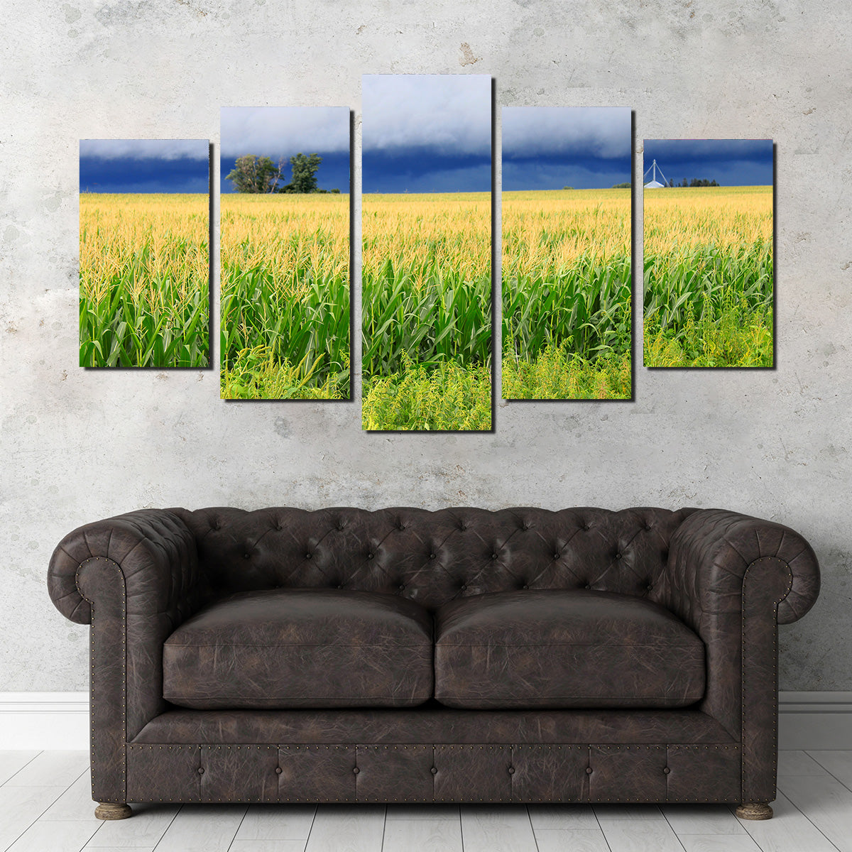 Stunning Thunderstorm Over Illinois Cornfield Wall Art for Home Decor