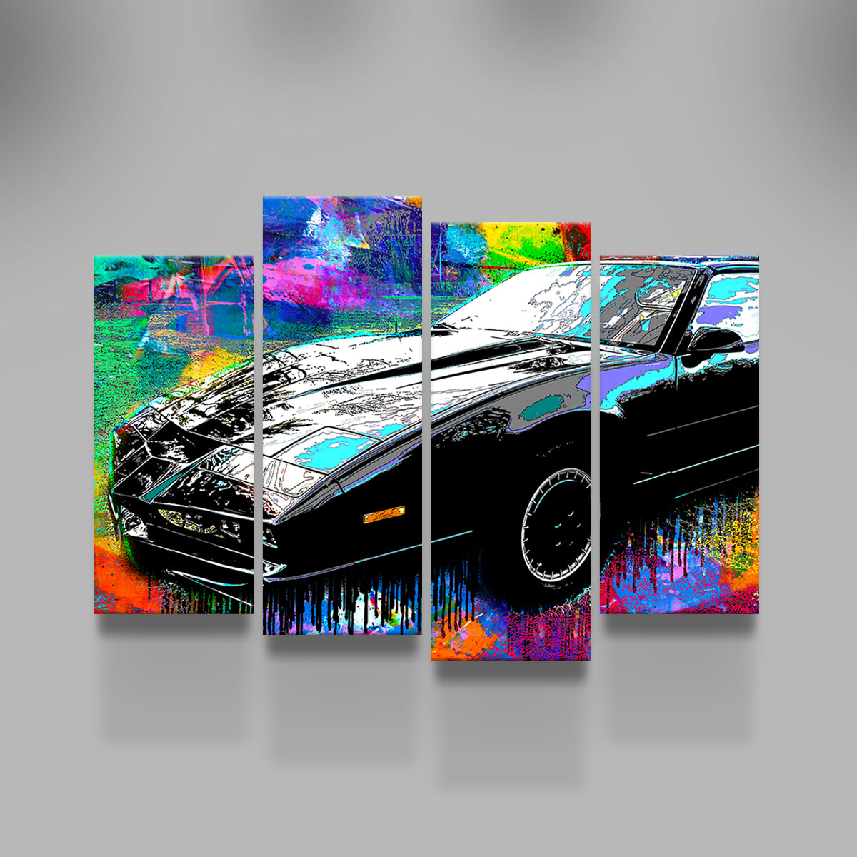 Knight Rider Wall Art - Stunning Handmade Canvas Print