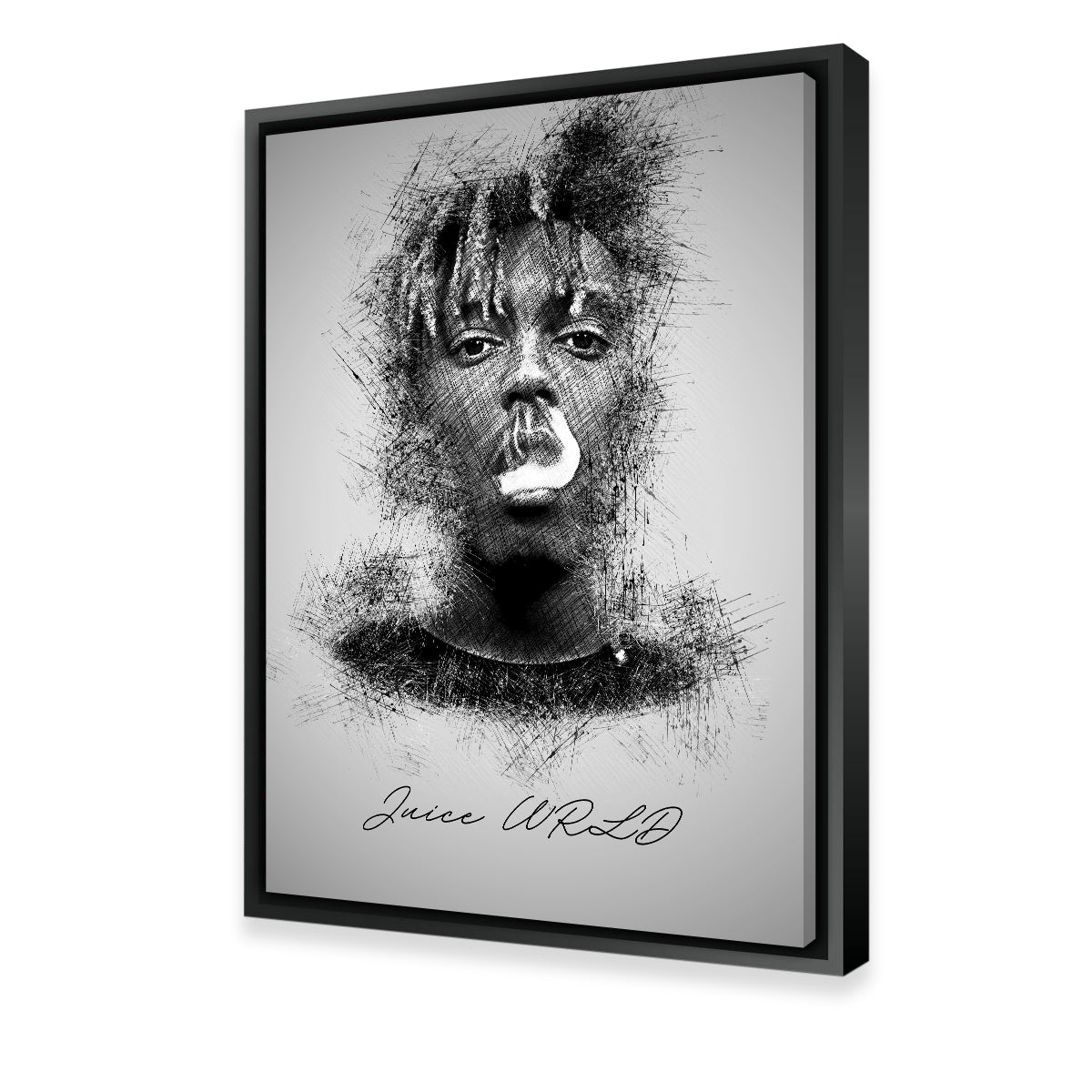 Unique Juice WRLD Sketch Wall Art for Home Decor