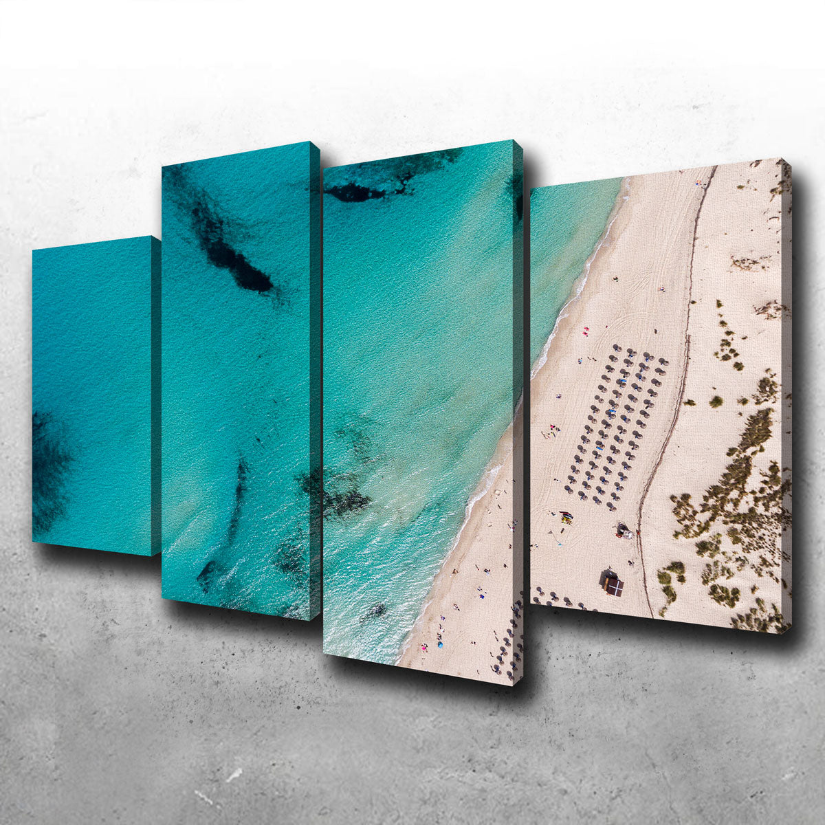 Stunning Umbrella Beach Wall Art by Karolis Janulis