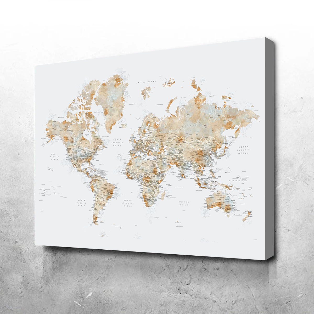 Exquisite World Map 46 Wall Art by Blursbyai
