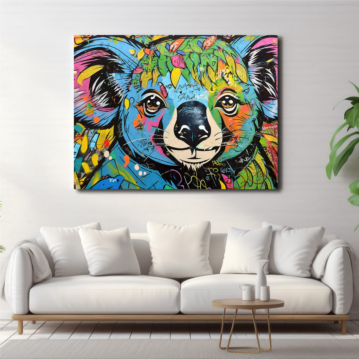 Exquisite Koala Graffiti Wall Art by Stephen Chambers
