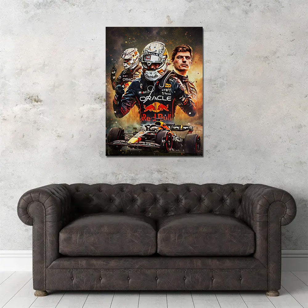 Max Verstappen F1 Racing Wall Art - Stunning Canvas Print