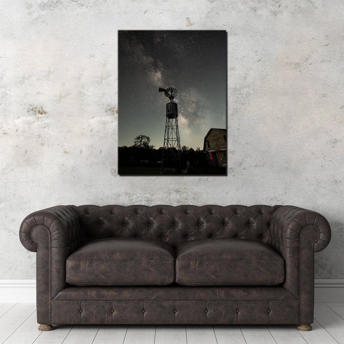 Enchanting Windmill at Night Wall Art by Dennis Maida