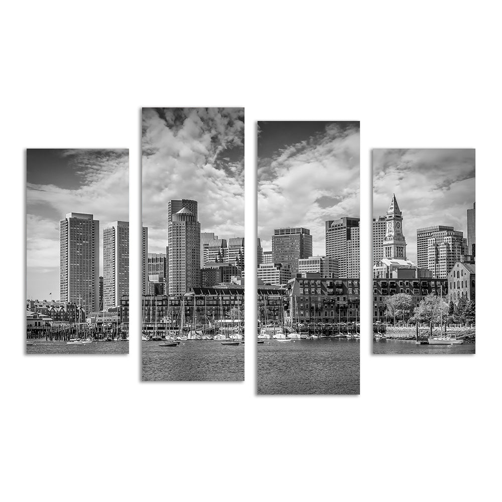 Stunning Boston Skyline North End Wall Art by Melanie Viola