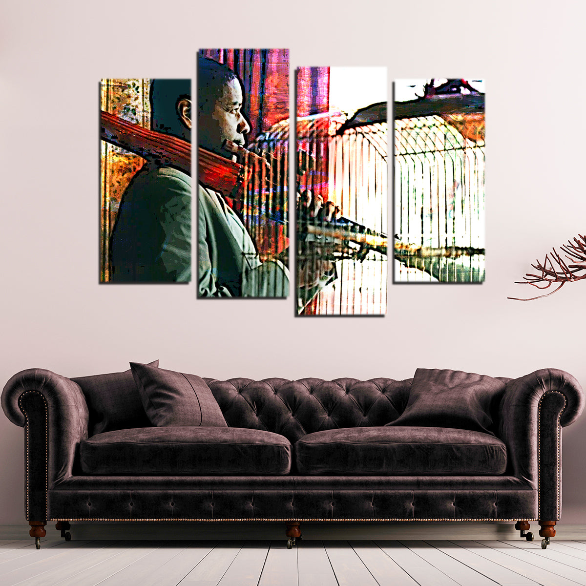 Striking Man on Fire Wall Art for Stunning Home Decor